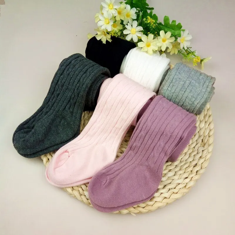 knit tights Baby Autumn Winter Soft Ribbed Cotton Warm Elastic Pantyhose for Newborn Toddler Kid Girl