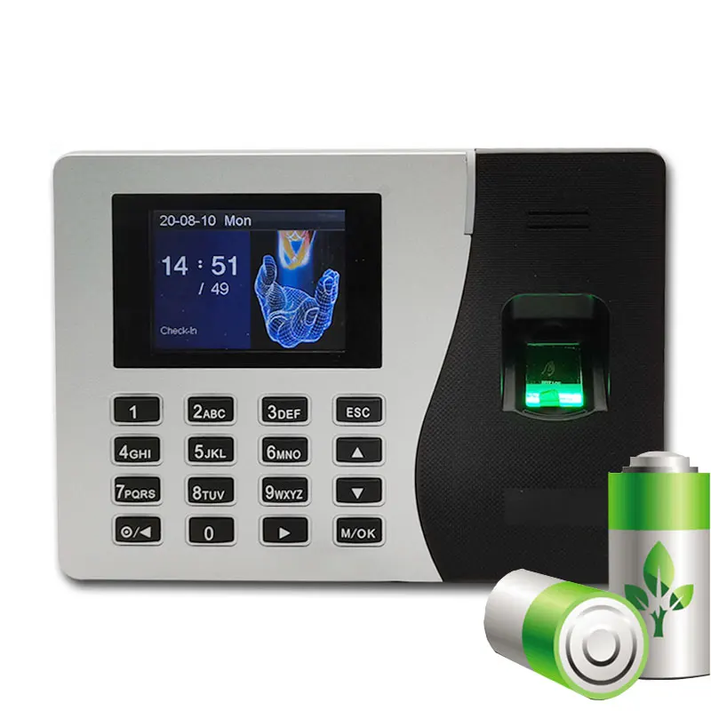 K14 TCP/IPTime Attendance System Employee Office Machine Time Clock USB Biometric Fingerprint Record Optional Battery