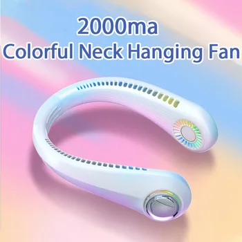 휴대용 목 선풍기, 전기 무선 선풍기, USB 충전식, 미니 환풍기, 날개 없는 냉각, 음소거 넥밴드 선풍기, 스포츠용