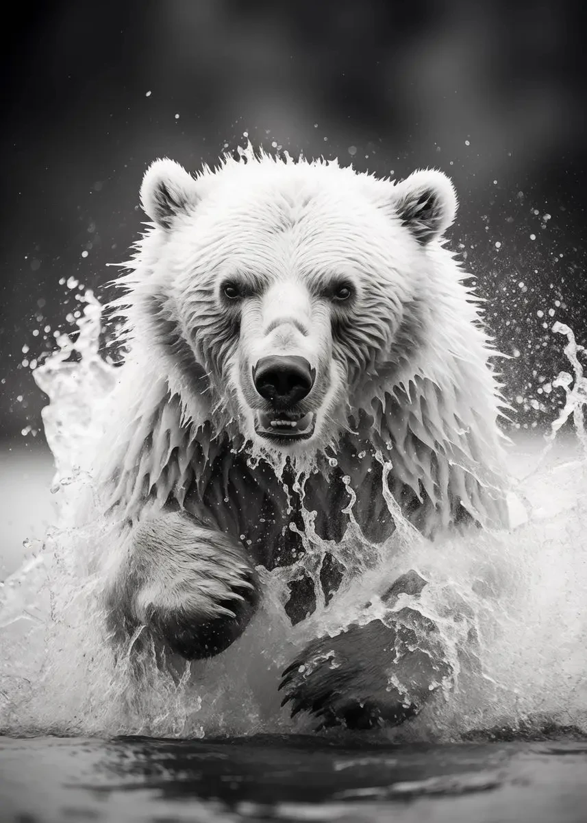 Monochrome Wildlife Canvas Art Prints
