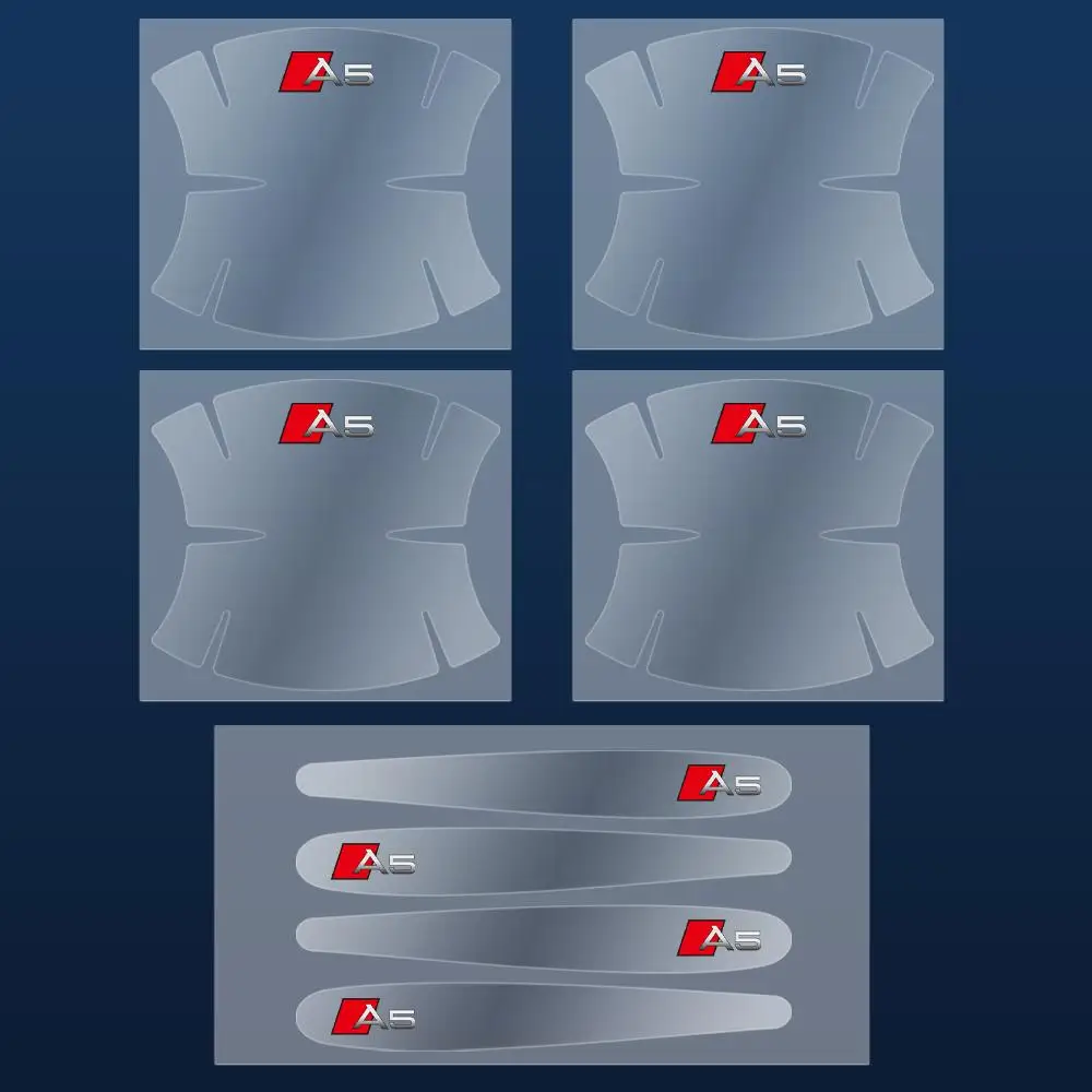 8-Piece Transparent Car Door Handle Anti-Scratch Protector Film Set