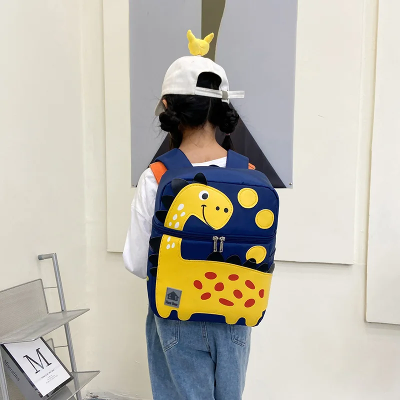 

2022 New Schoolbag Cartoon Kawaii Cute Baby Kindergarten Schoolbag Fashion Korean Travel Anti-lost Backpack