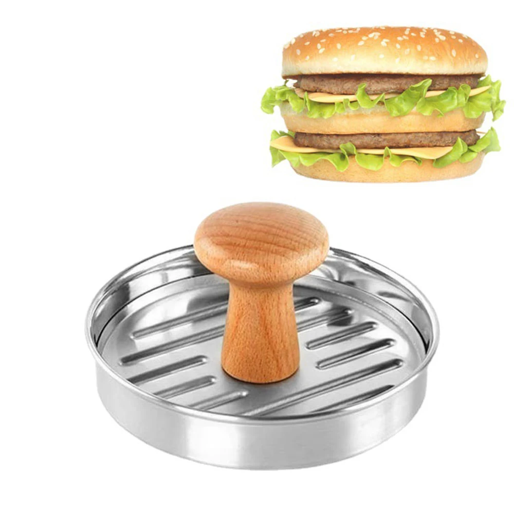 

Пресс-машина из нержавеющей стали для бургеров, мяса, пресс для гамбургеров, антипригарный пресс для мелких стейков для домашней кухни