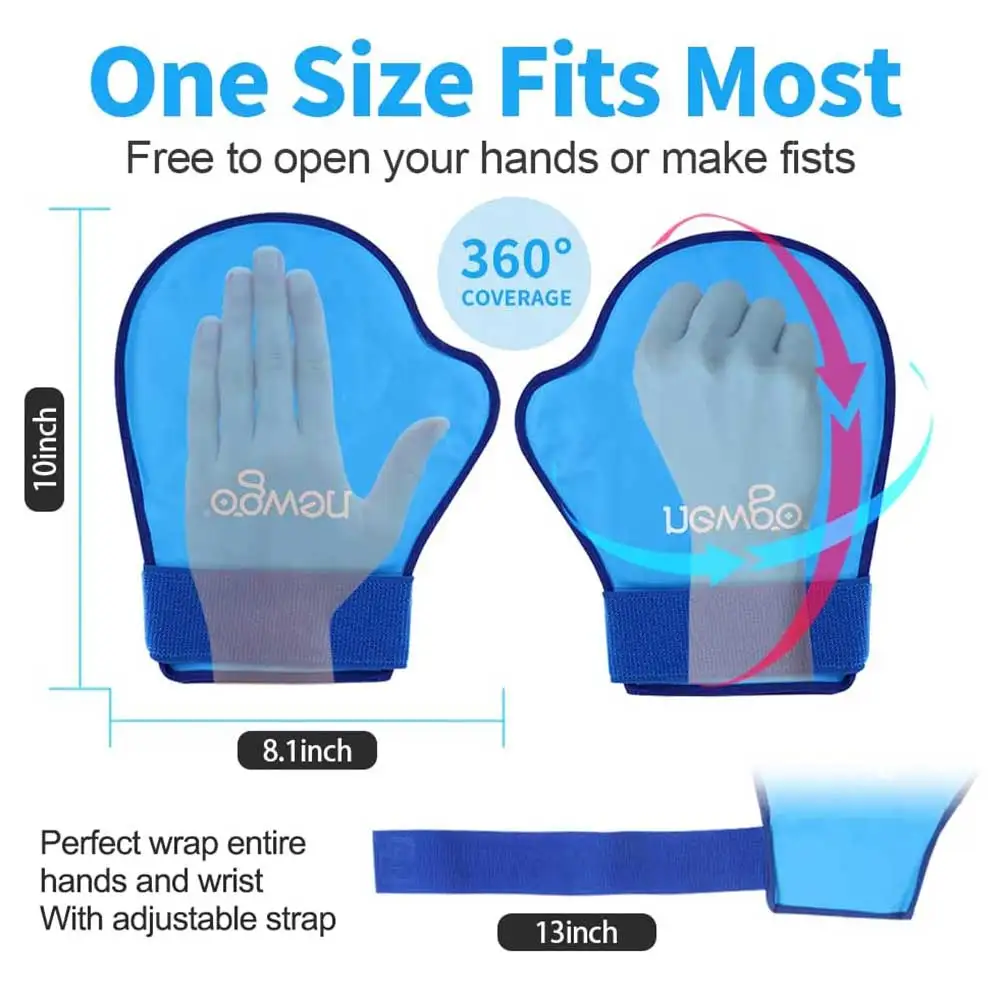 Reusable Hand Ice Pack Golves For Pain Relief Hot Cold Gloves For Chemotherapy Neuropathy Ice Gloves For Hands Finger Injuries 4
