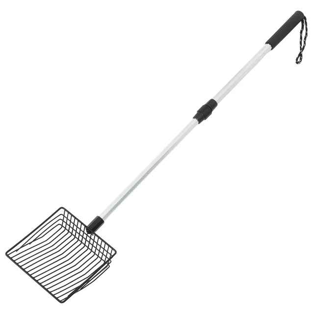 Cat Litter Scoop Aluminium Extended Handle Durable Lightweight Shovel Portable Pet Litter Cleaning Accessory Chicken 6