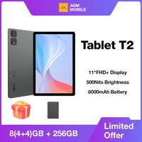 AGM Tablet T2 11” FHD+ IPS Display 8000mAh Battery 8(4+4)GB RAM + 256GB Storage MTK Helio G1 processor 1