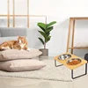 Cat Bowl with 15° Tilting Stand Stainless Steel Elevated Cat Bowl Pet Feeding Station Suitable for Food and Water 5