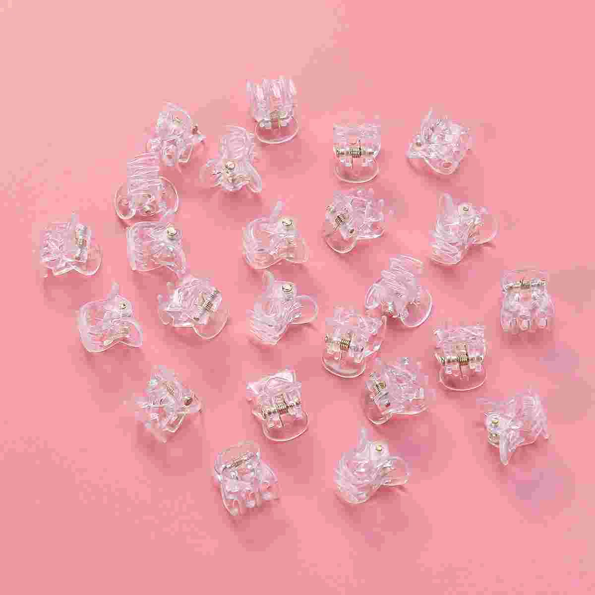 

Mini Hair Claw Clips For Women Girls Cute Candy Colors Plastic Hairpins Hair Braids Maker Beads Princess Hair Accessorie