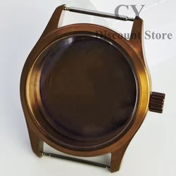 Copper Silver Black Watch Case with Sapphire Glass, 36mm/39mm for 39mm NH35 NH36 (Coppe-Solid back)