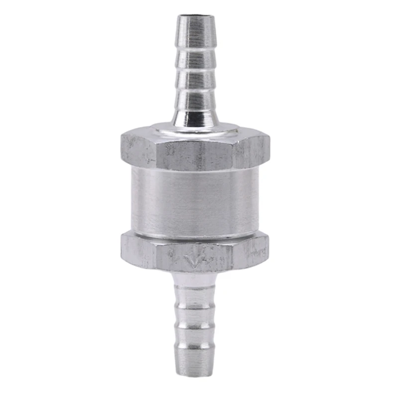Fuel Check Valve 6/8/10/12mm Aluminium Alloy One Way Fuel Non Return Check Valve for Car Vacuum Hose Oil Water Pumps