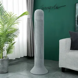 Durable Elastic Dust Cover for Floor Fans - Machine Washable, Fully Wrapped Protection (Light gray)
