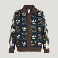Veste cardigan tricotée rétro authentique Adidas Trefoil pour hommes et femmes KT0715 3