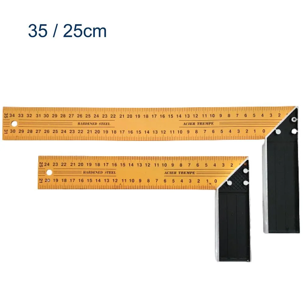 

1/2pcs Square Ruler Aluminum Alloy Square Ruler Building Measurement Tool Thickened Horizontal 90 Degree Carpenter's Angle Ruler