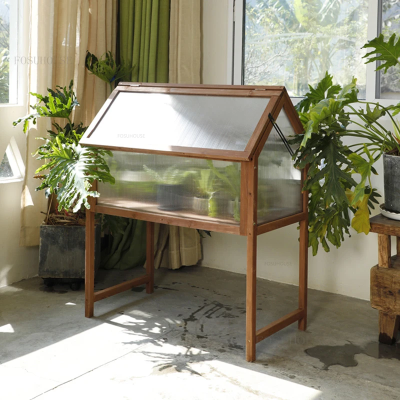 WoodenGardenGreenhousesFloorRackBalconyIndoorPlantRack