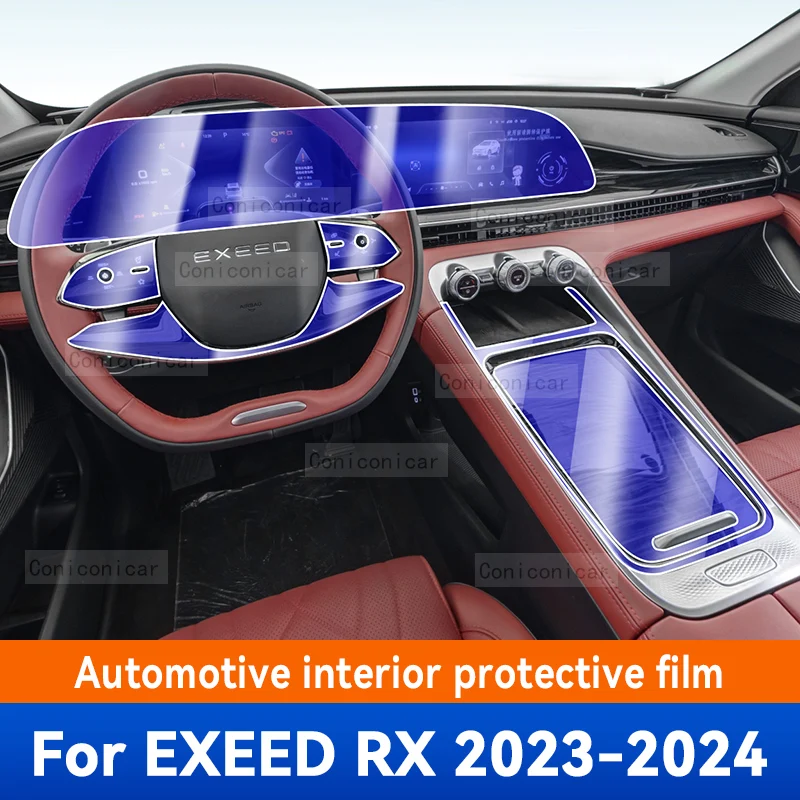 

For Chery EXEED RX 2023 2024 Gearbox Panel Dashboard Navigation Automotive Interior Protective Film TPU Transparent Anti-Scratch