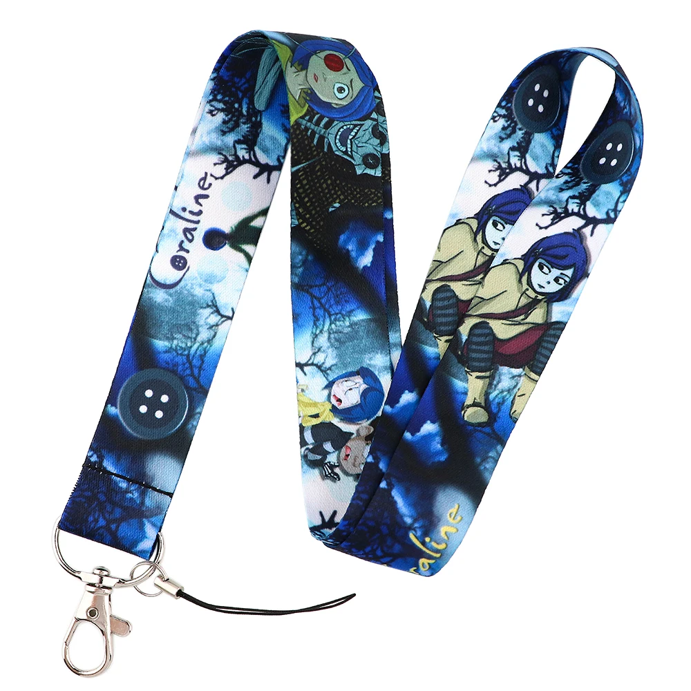 Halloween Horror Lanyards 20pcs/lot Wholesale Anime Mobile Phone Charm Neck Straps  Keys Chain ID Credit Card Badge Holder Gifts