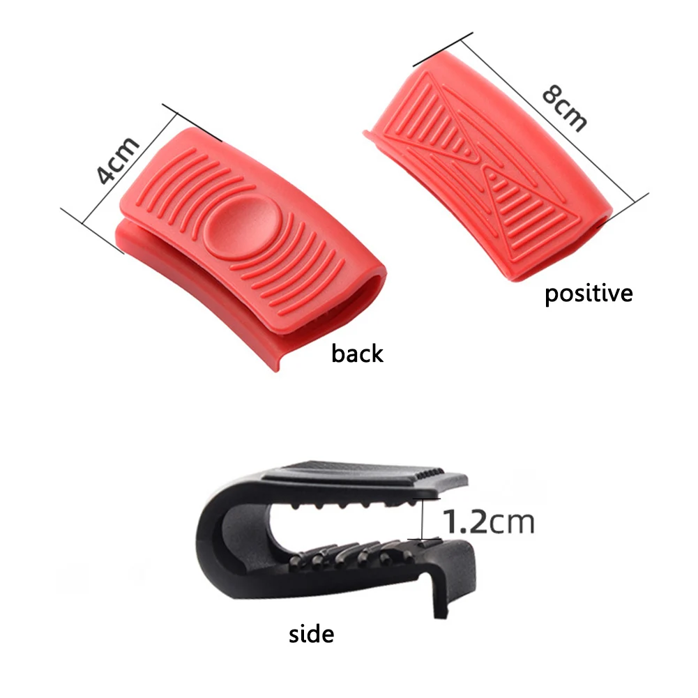 Pot Handle Cover 2/4pcs Silicone Anti-Scald Pot Handle Grip Cover Soft Pot Holder Sleeve Glove Pan Handle Cover for Frying Cast Iron Skillet Pan