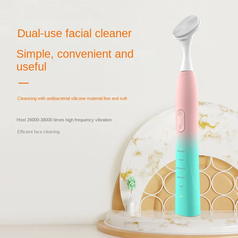 Electric Waterproof Facial Cleansing Instrument Multifunctional Facial Pore Cleaner Household Facial Silicone Gel Cleansing Syst