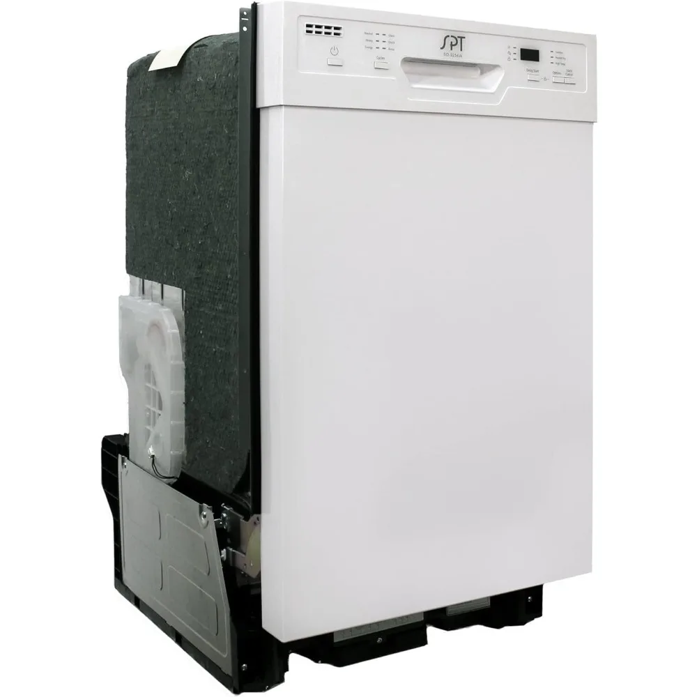 Wide Built-In Dishwasher w/Heated Drying, 6 Wash Programs, 8 Place Settings and Stainless Steel Tub &ndash; White
