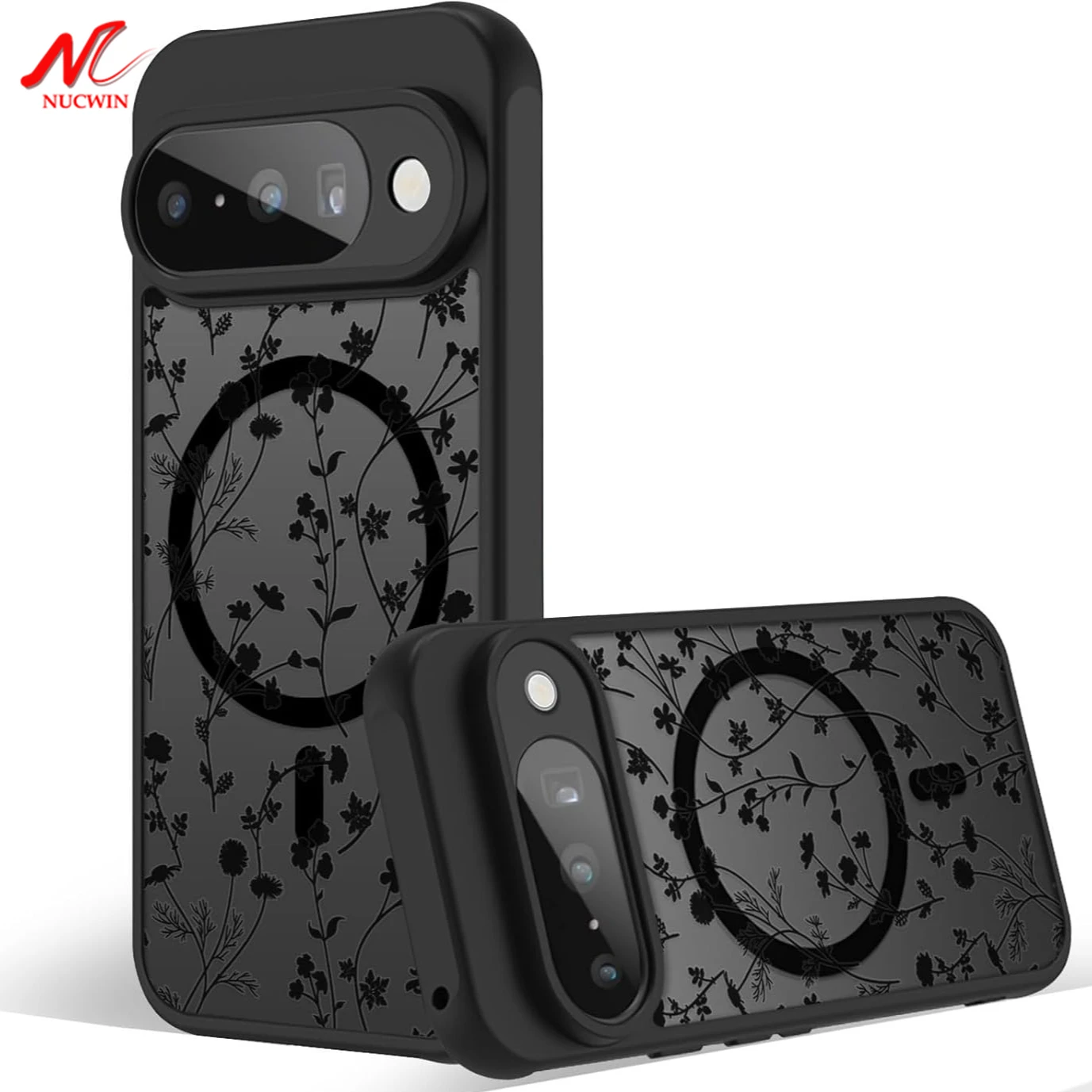 Retro Flower Matte Magsafe Magnetic Wireless Charging Case
