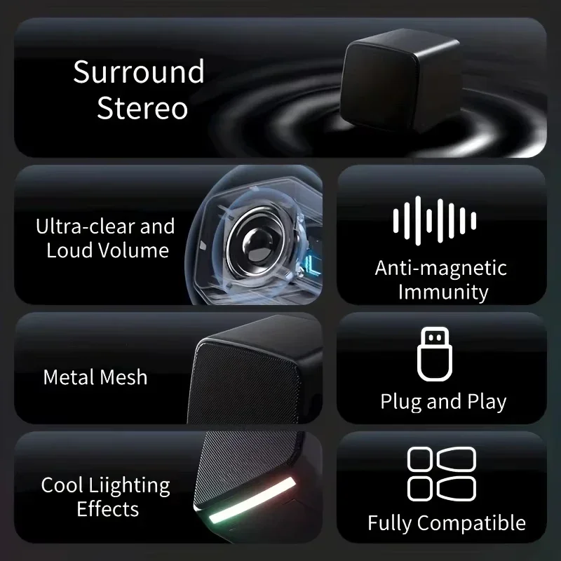 Portable 6W USB Powered Mini Speaker with Stereo Sound