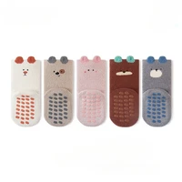 5 Pairs Cartoon Newborn Socks Winter Warm Baby Indoor Kid Socks for Boys And Girls Children's Footwear Comfortable Soft Cotton