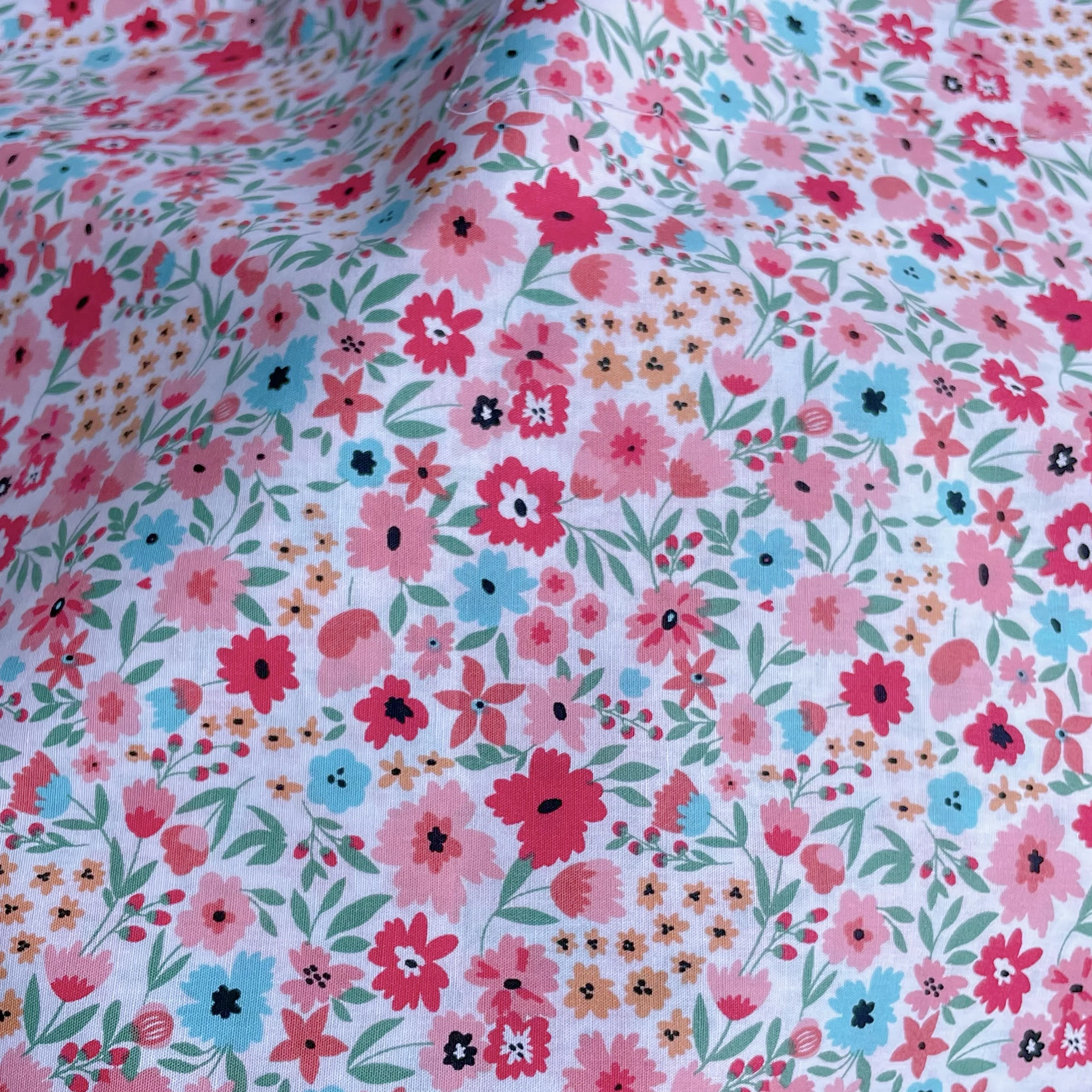 Cotton Fabric Chartwell Floral Cotton 40S Original Design Digital Printing For Sewing Cloth Dresses Skirt Kids Designer