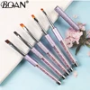 BQAN Nail Brush Design Oblique Purple Rhinestone Head Metal Handle Nylon Hair Nail Gel Brush For Nail Art Brush 5