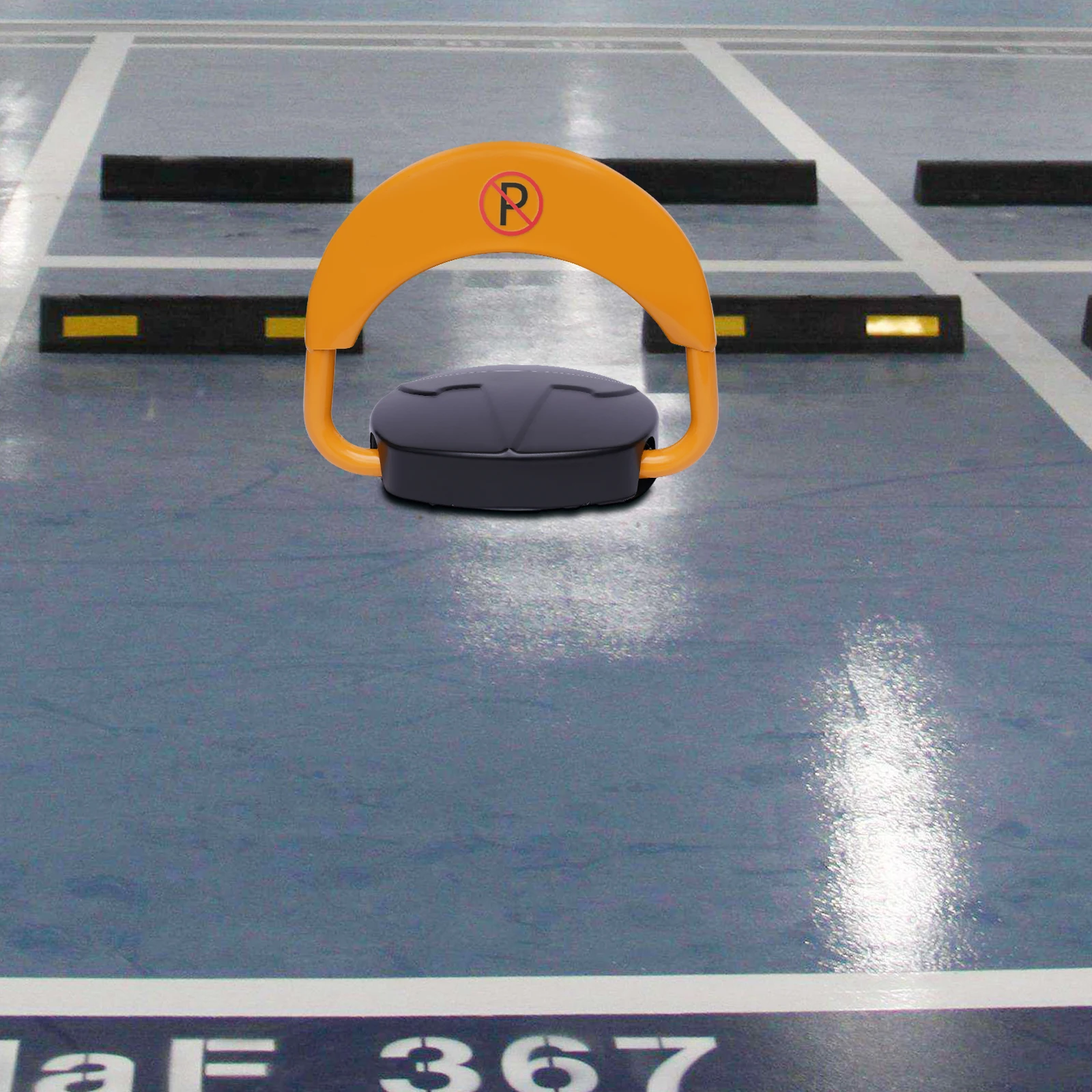 

Parking Lock with Remote Control & Reflective Strip Intelligent Anti-collision Waterproof Replaceable Lock