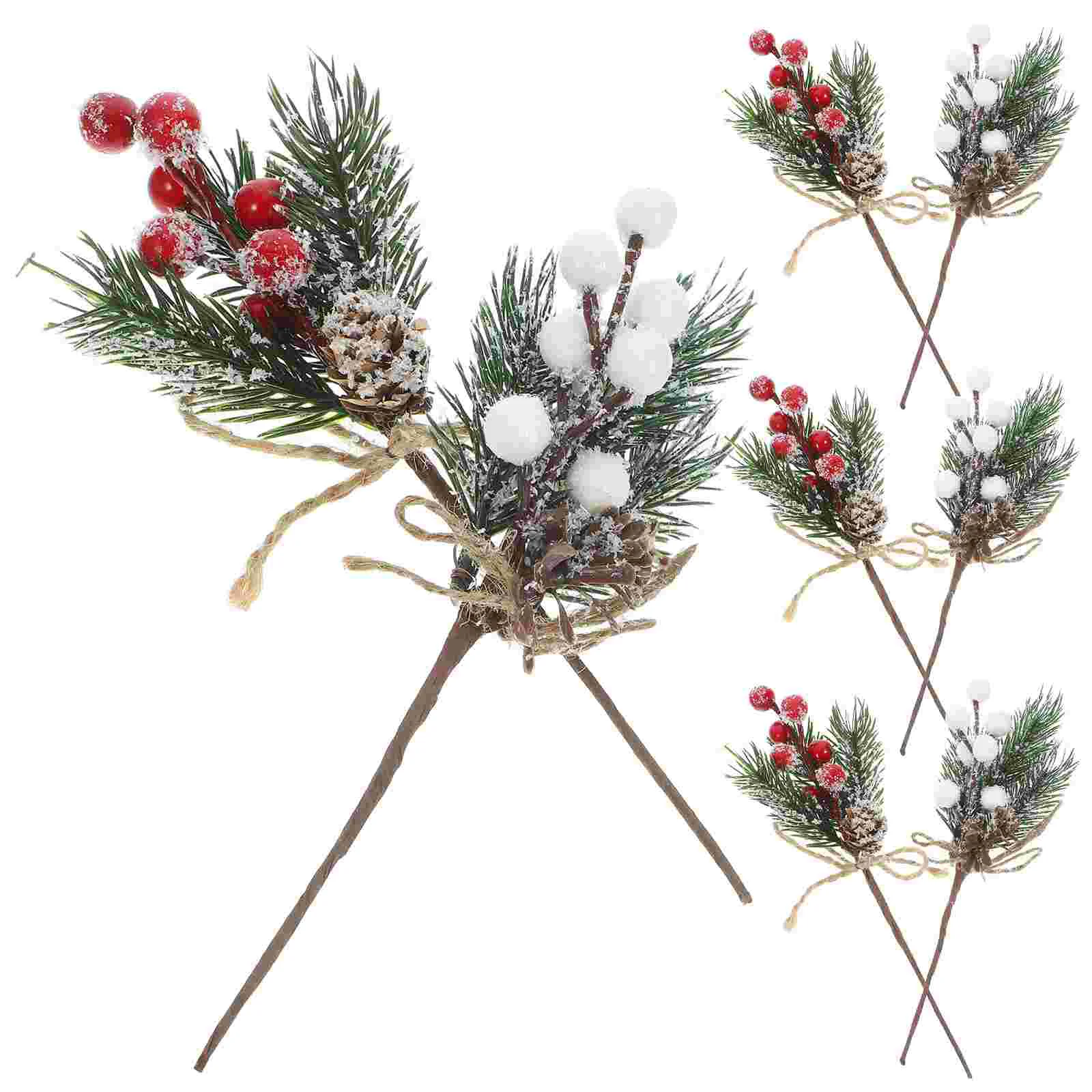 

12 шт., декоративные искусственные сосновые ветки