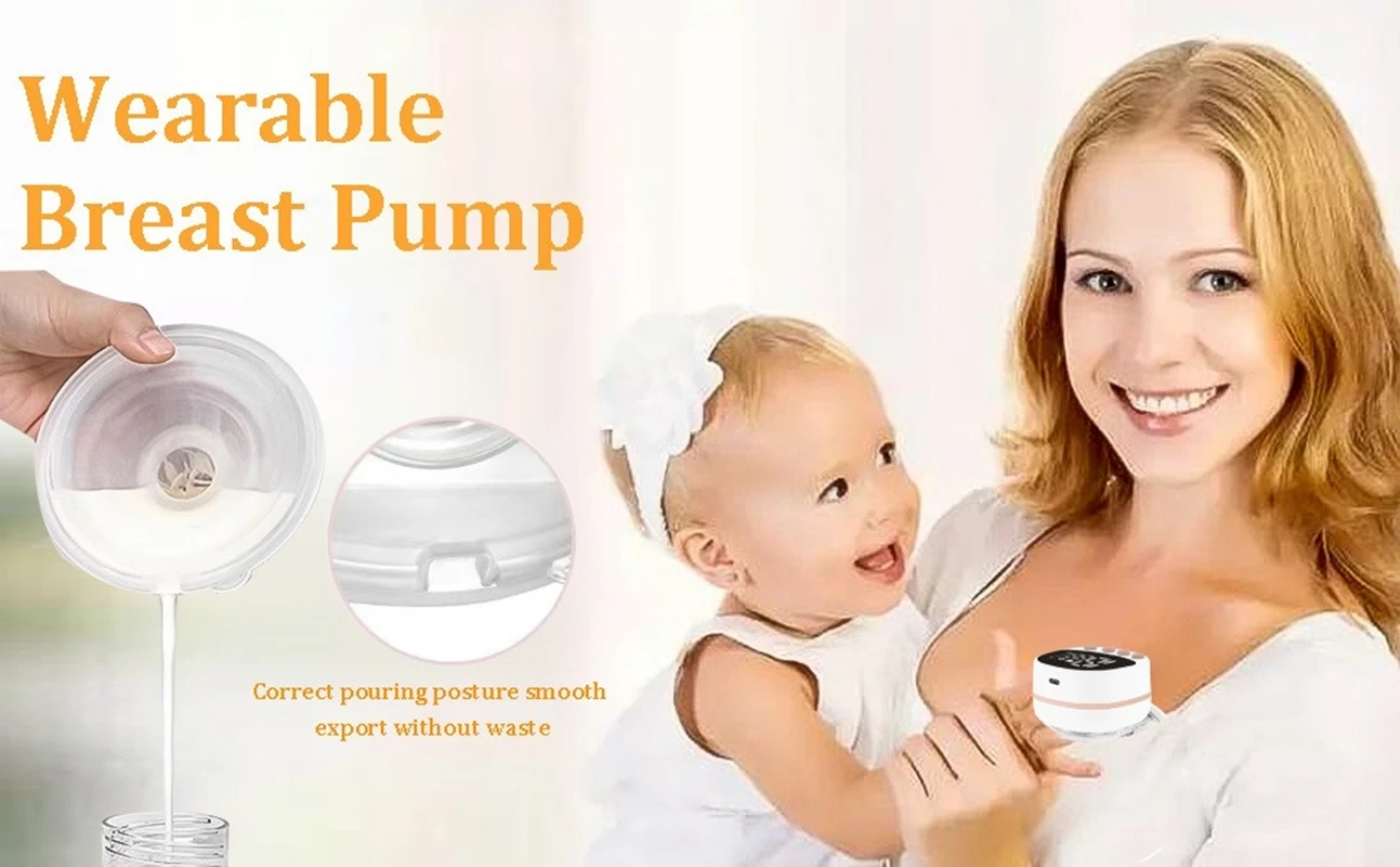 Silent Electric Breast Pump Handsfree BPAFree Milk Extractor Breastfeeding Milk Collector 5 modes with 15 gears
