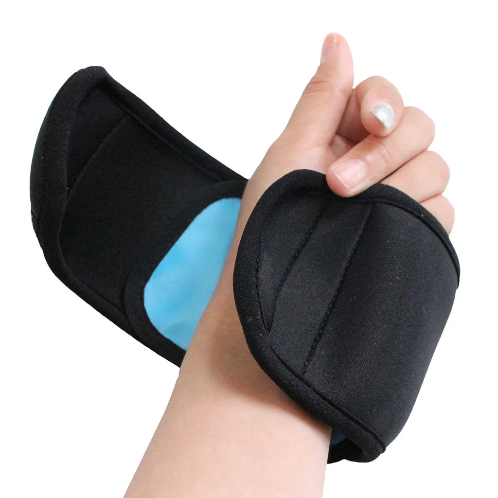 Reusable Ice Pack Black Reusable Ice Pack For Injuries Gel Strap Wrap Hand Foot Wrist Elbow Relief Pain Hot Cold Therapy Relief Pain Ice Pack