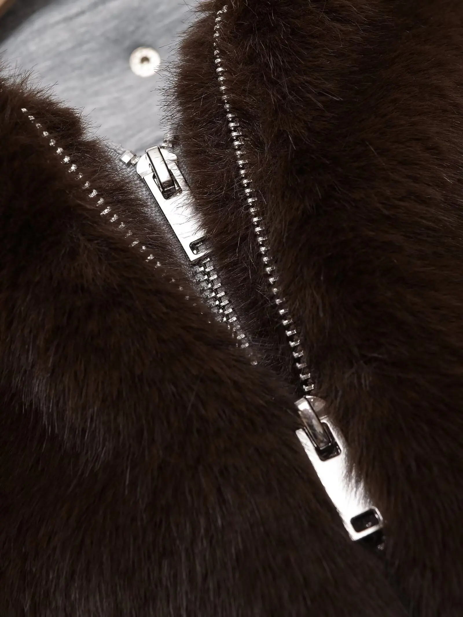 CharmChant Faux Fur Jacket zipper detail