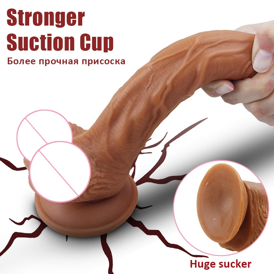 Gelugee Realistic Silicone Dildo Huge Sucker Soft Dildos for Women Masturbator Female Vagina Massage Anal Plug Sex Product 18+ sex toys