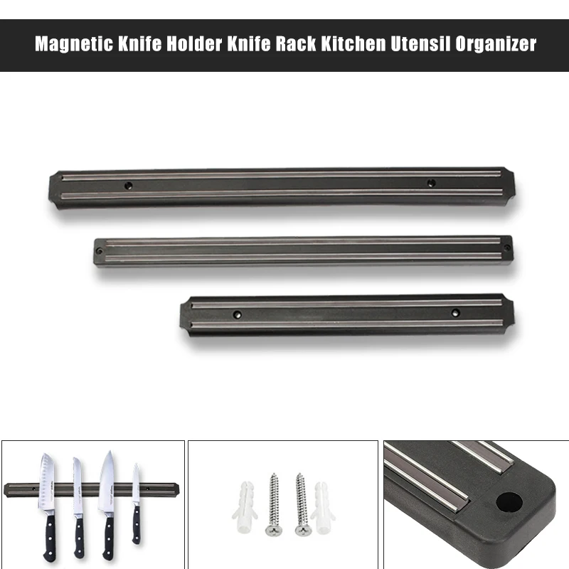 Knife Holder Magnetic ABS Metal Plastic Block Magnet Holder Rack Stripe Kitchen Tool
