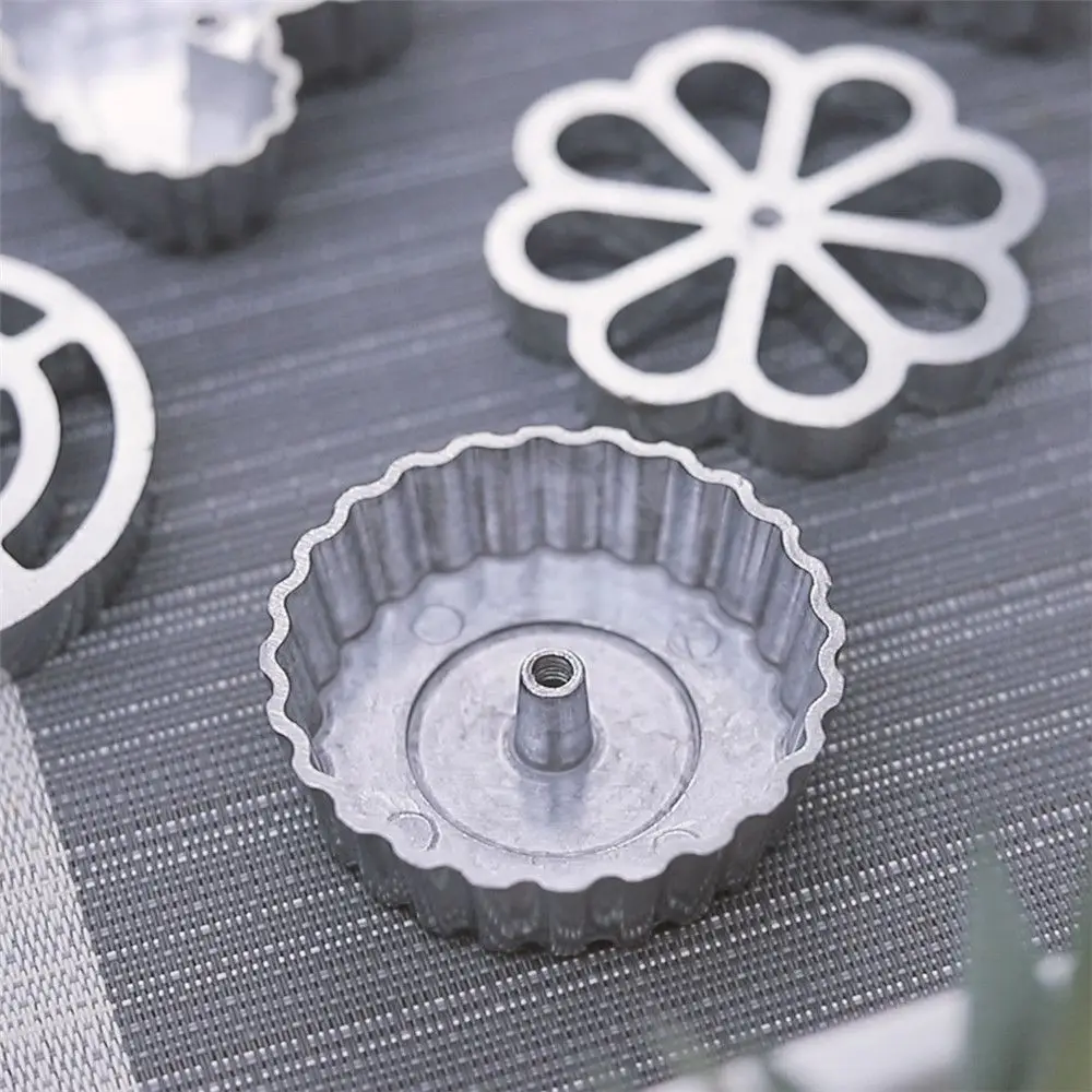 Aluminum Swedish Rosette Iron Maker Waffle Timbale Molds Funnel Cake Ring Maker Cookie Bake Mold Bunuelos Mold With Handle