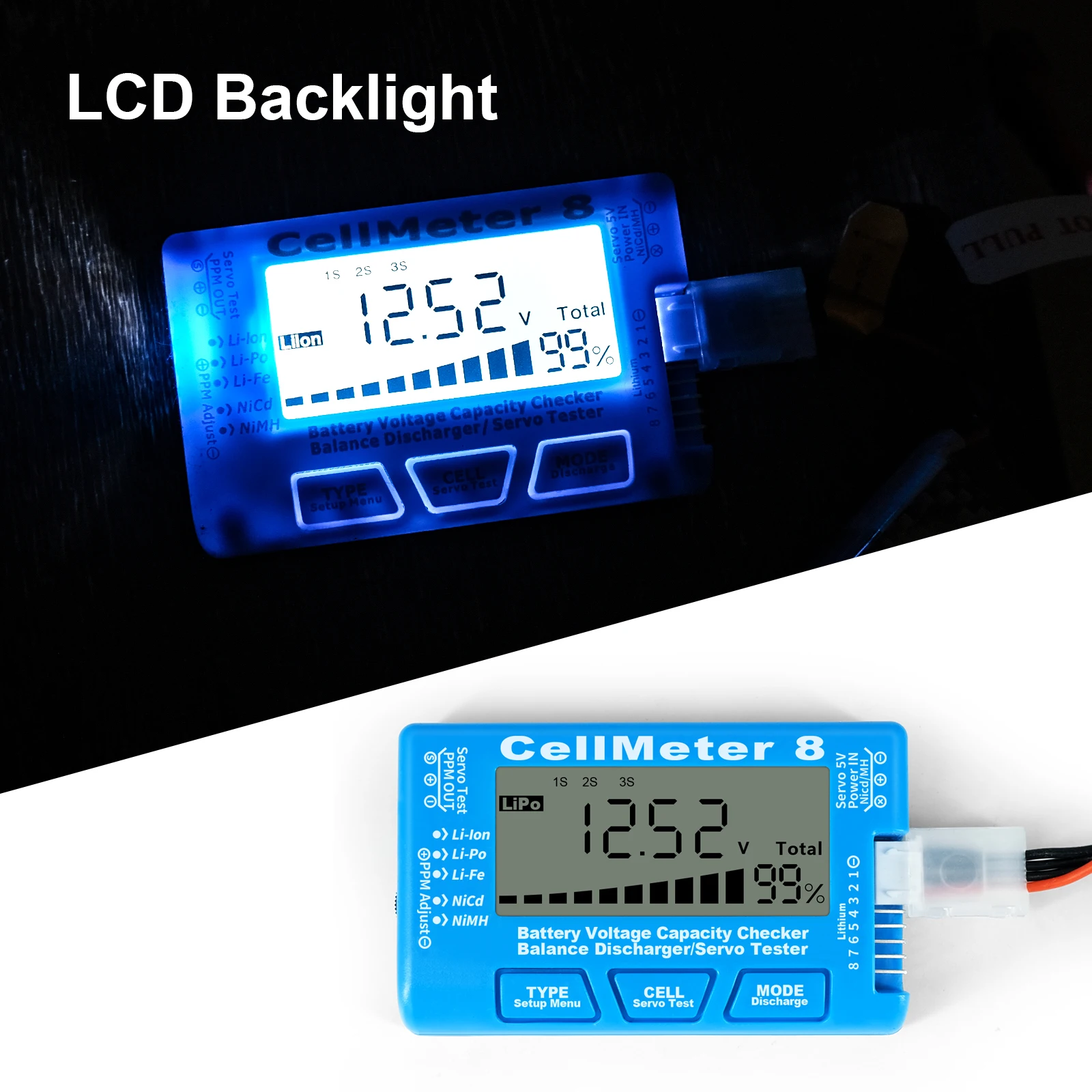 CellMeter 1-8S Testeur Batterie RC LiPo LiFe NiMH