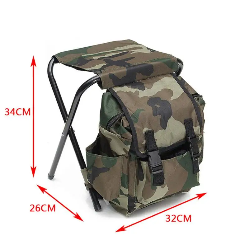 

Outdoor Folding Camping Fishing Chair Sturdy Comfortable Stool Portable Backpack Seat Bag Economy Fishing Chair Hiking Seat