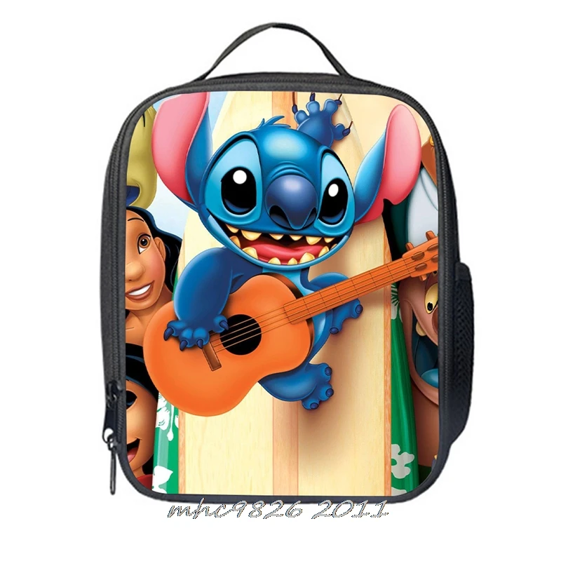 Lilo & Stitch Insulated lunch bag For Women Kids Cooler Bag Thermal bag  Portable Picnic Work 