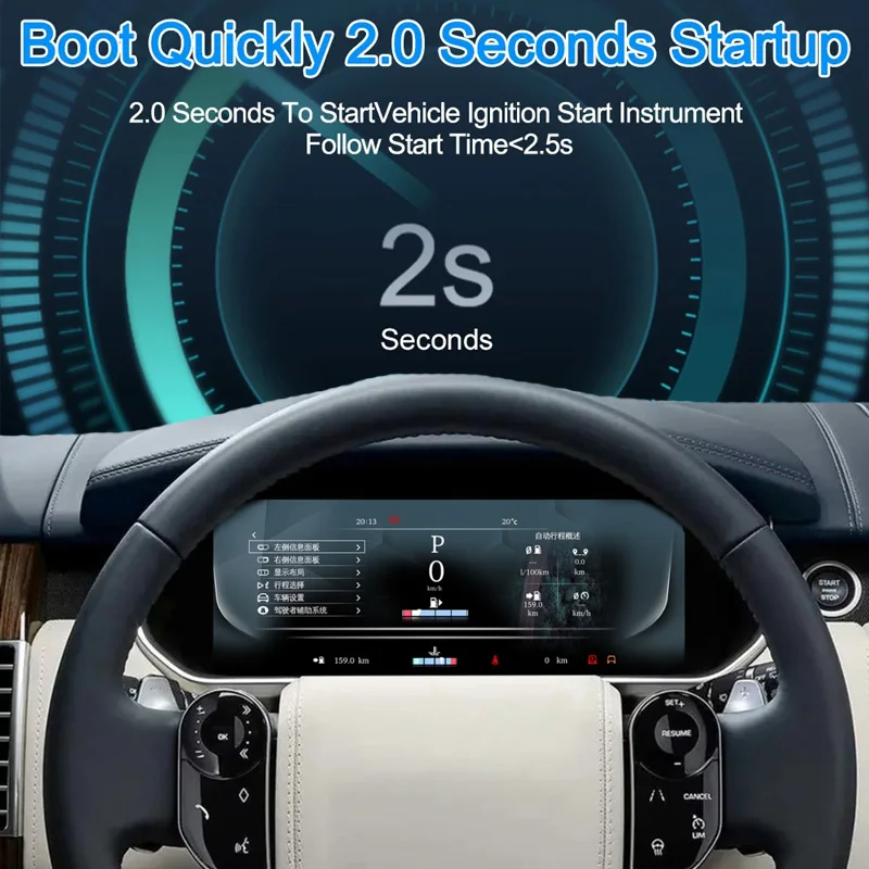 Panel de Instrumentos Digital para Range Rover Sport 2014-2017/Range Rover Vogue 2013-2016, Velocímetro, Tablero de Instrumentos, Pantalla HD de 12.3'' 4