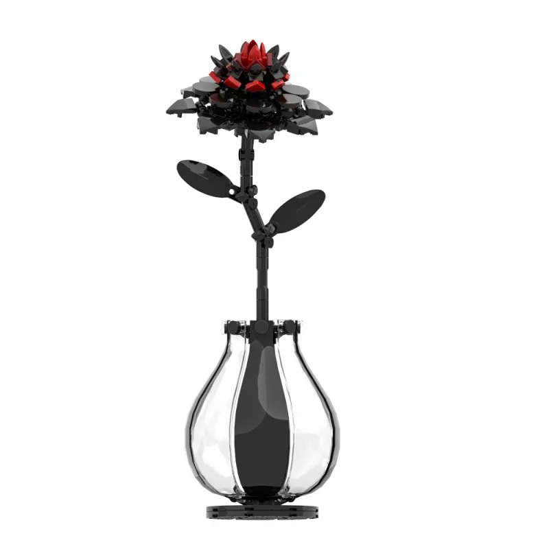 MOC Dahlie Blume Modell Bausteine Tianzhu Pfingstrose Pflanze Romantische Blume Ziegel Spielzeug DIY Kreative Bouquet Hause Dekoration Geschenk – Detail 12