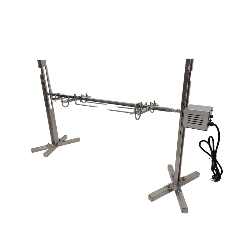 BBQ Rack Electric Rotisserie Grill Motor 25W Maximum Load 40kg Cooking Length 110cm Goat Pig Chicken BBQ Stainless Steel 5