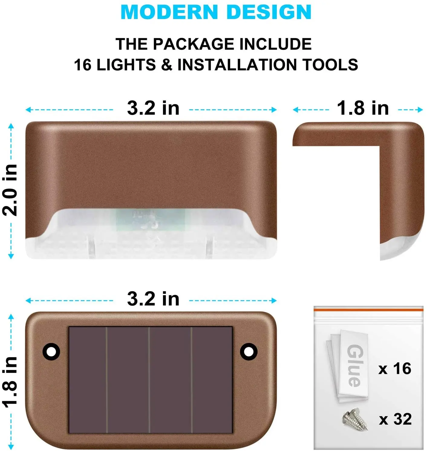 Solar Deck Lights Fence Post Solar Lights Patio Pool Stairs Step Pathway LED Deck Powered Outdoor