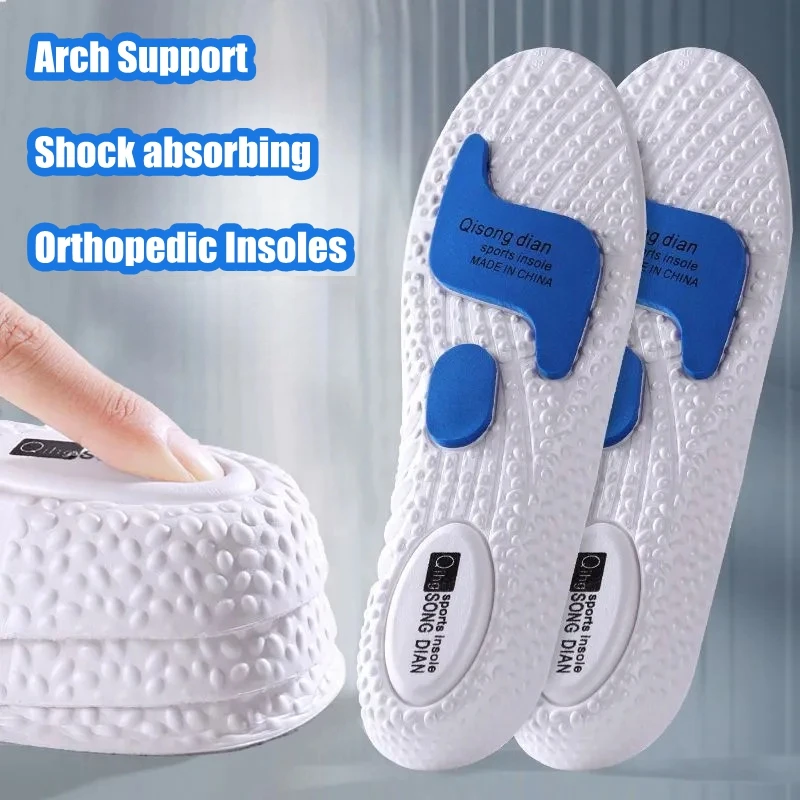 

1Pair Sport Shock Absorbing Shoes Insole Arch Support Orthopedic Insoles for Feet Plantar Fasciitis Relief Non Slip Shoe Pads