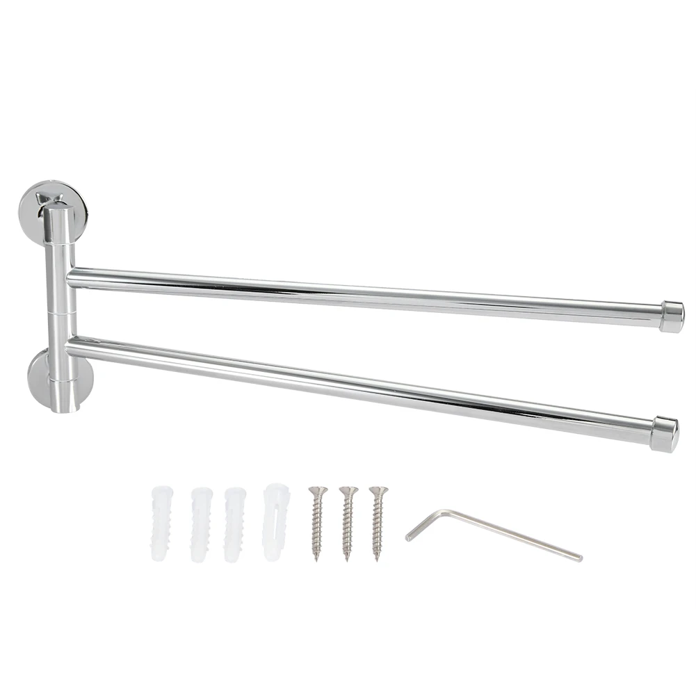 Wall Mounted Towel Rack Swing Out Rotating Towel Hanger Shelf Rotating Rack Wall Mounted Bathroom Accessories towel rack