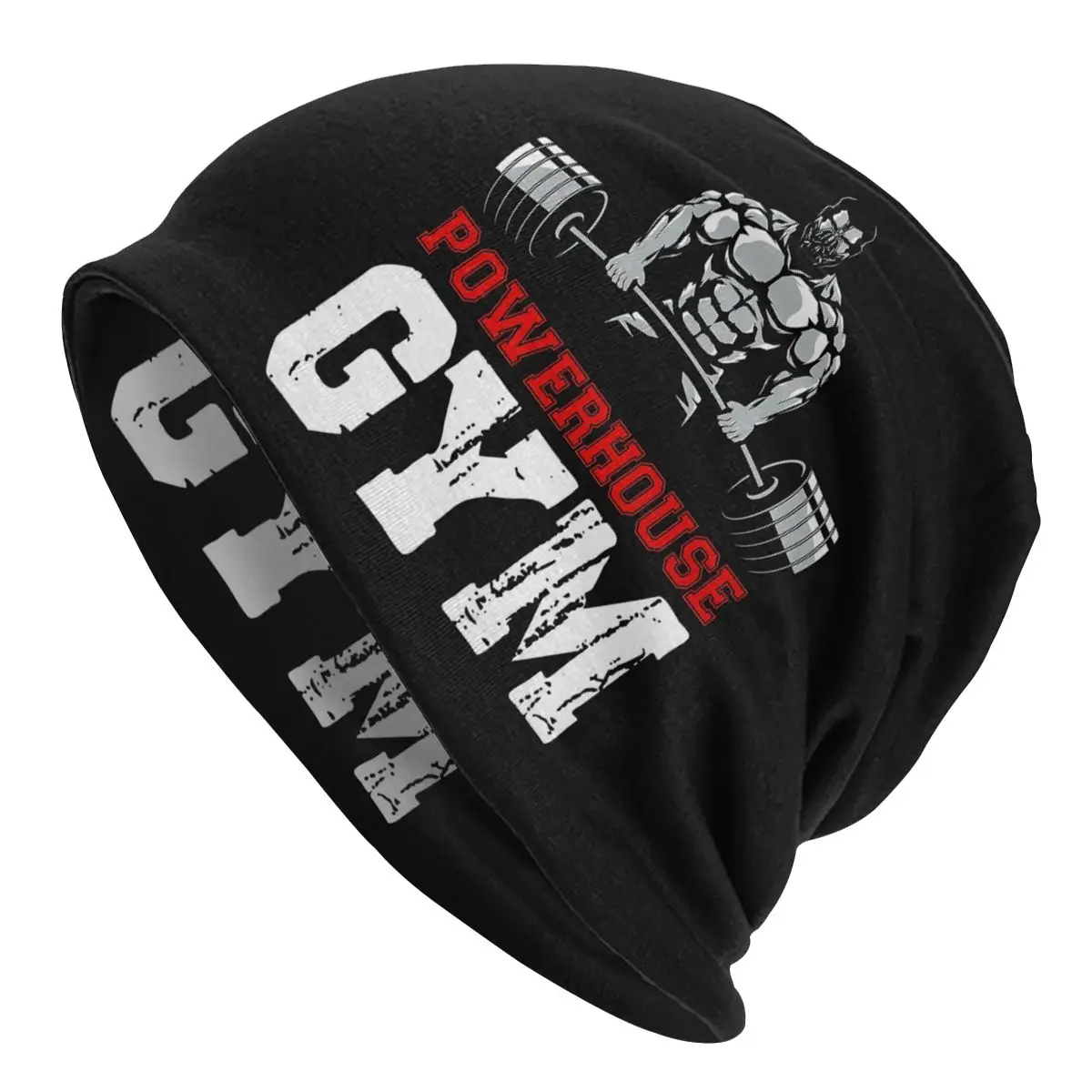 

Fitness Muscle Powerhouse Gym Skullies Beanies Caps Cool Winter Warm Men Women Knitted Hat Adult Bodybuilding Gym Bonnet Hats