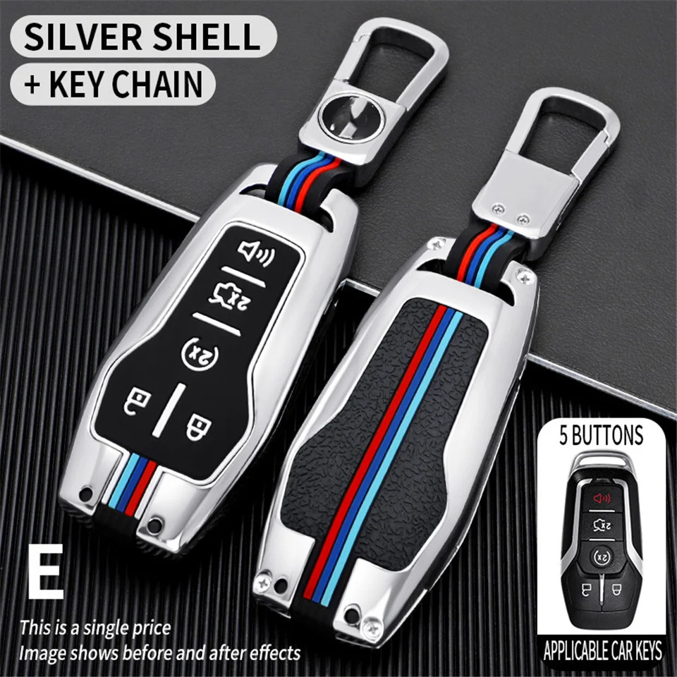 Custodia Cover chiave auto per Ford Fusion Mondeo Mustang F-150 Explorer Edge 2015 2016 2017 2018 Styling portachiavi protezione chiave - S06fb0b81e19e41b58798572e5c88b16d5