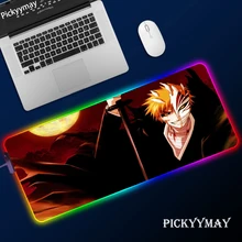 Anime Bleach Gaming LED Mouse Pad RGB Backlight Mat 900x400 Gamer XXL Computer Mousepad CS Hyper Non-Slip Rubber Desk Mat For PC
