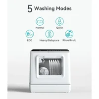 ecozy Portable Dishwasher Countertop, Mini Dishwasher with a Built-in 5L Water Tank, No Hookup Needed, 6 Washing Programs 2