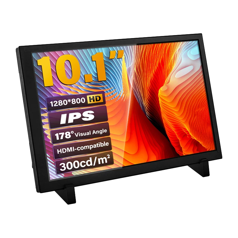 Tela Tátil Lcd para Monitor de Computador Raspberry pi 1280×800 Tela Ips para Switch Xbox 360 Compatível com Hdmi pi 10.1